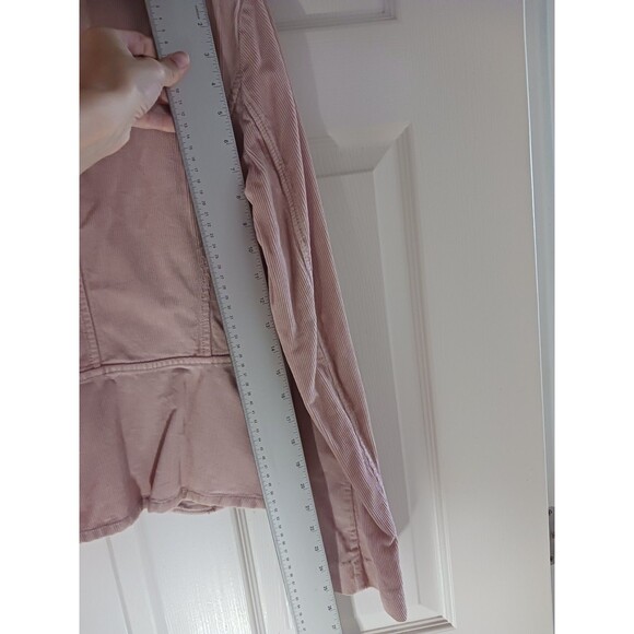 F. C. U. K. Jeans Pink Long Sleeve Blazer Womens 8 Corduroy 2 button Y2K Prep - Picture 7 of 14